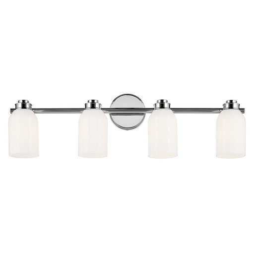 Kichler Shae 4 Light 31" Wall Mt Bath 4 Arm, Chrome/Cased Opal