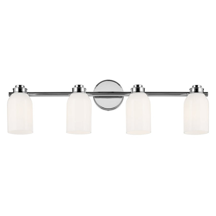 Kichler Shae 4 Light 31" Wall Mt Bath 4 Arm, Chrome/Cased Opal