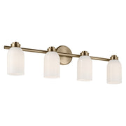 Kichler Shae 4 Light Wall Mt Bath 4 Arm, Champagne Bronze/Cased Opal - 55203CPZ