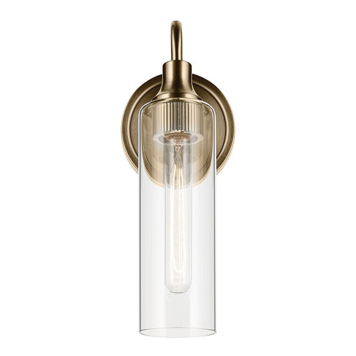Kichler Kavi 1 Light Wall Sconce, Champagne Bronze/Clear