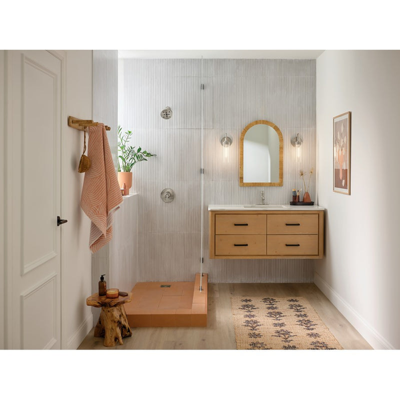 Kichler Kavi 1 Light 13" Wall Sconce, Brushed Nickel/Clear