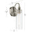 Kichler Kavi 1 Light 13" Wall Sconce, Brushed Nickel/Clear