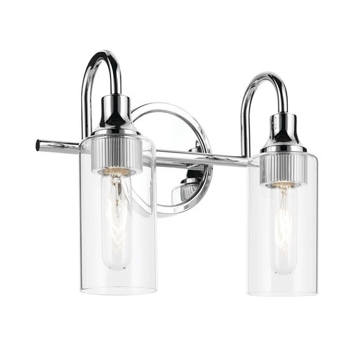 Kichler Kavi 2 Light 13" Wall Mt Bath 2 Arm, Chrome/Clear - 55210CH