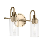 Kichler Kavi 2 Light Wall Mt Bath 2 Arm, Champagne Bronze/Clear - 55210CPZ