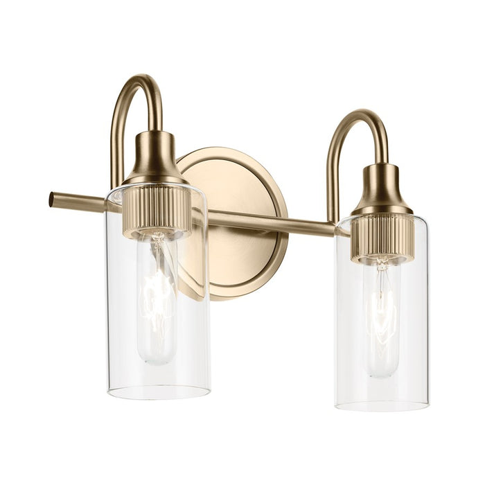Kichler Kavi 2 Light Wall Mt Bath 2 Arm, Champagne Bronze/Clear - 55210CPZ