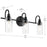 Kichler Kavi 3 Light Wall Mt Bath 3 Arm, Black/Clear
