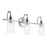 Kichler Kavi 3 Light Wall Mt Bath 3 Arm, Chrome/Clear - 55211CH