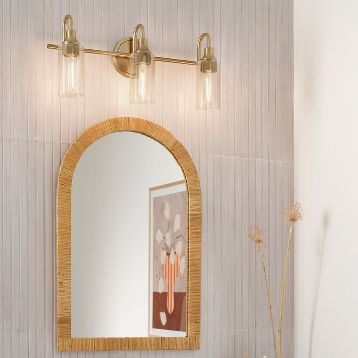 Kichler Kavi 3 Light 23" Wall Mt Bath 3 Arm, Champagne Bronze/Clear