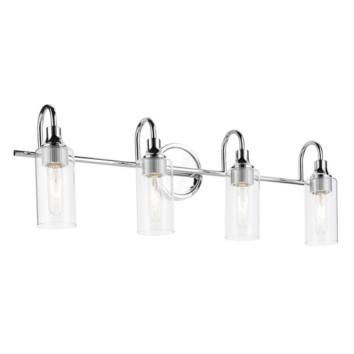 Kichler Kavi 4 Light Wall Mt Bath 4 Arm, Chrome/Clear - 55212CH