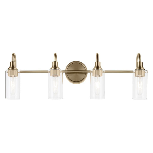 Kichler Kavi 4 Light Wall Mt Bath 4 Arm, Champagne Bronze/Clear