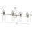 Kichler Kavi 4 Light Wall Mt Bath 4 Arm, Brushed Nickel/Clear
