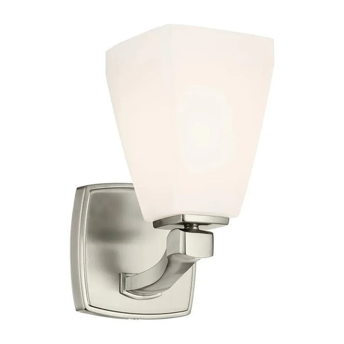 Kichler Marant 1 Light10" Wall Sconce, Brushed Nickel/Cased Opal - 55214NI