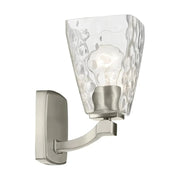 Kichler Marant 1 Light 10" Wall Sconce, Brushed Nickel/Clear Water - 55214NIWTR