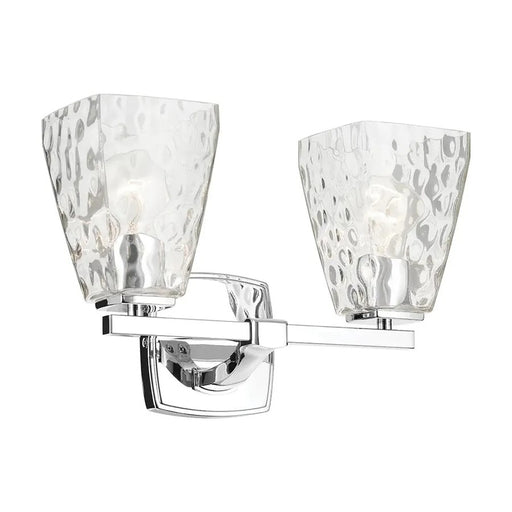 Kichler Marant 2 Light Wall Mt Bath 2 Arm, Chrome/Clear Water - 55215CHWTR