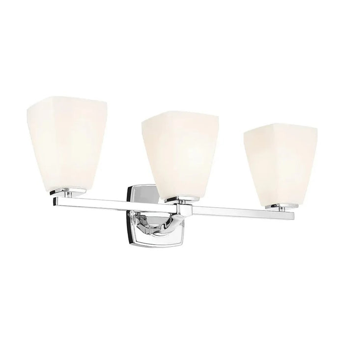 Kichler Marant 3 Light Wall Mt Bath 3 Arm, Chrome/Cased Opal - 55216CH