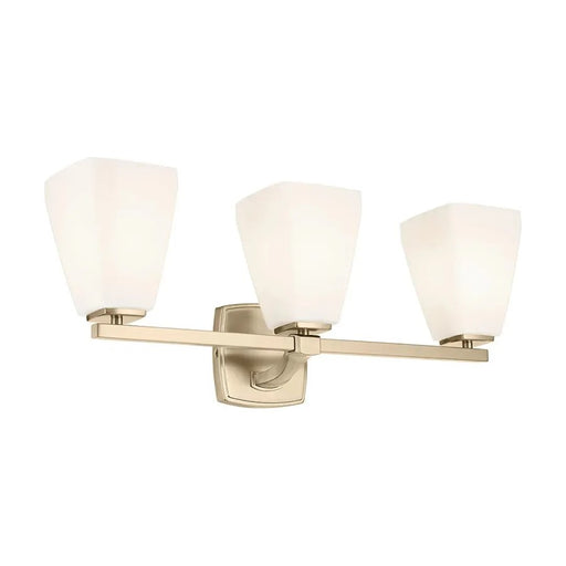 Kichler Marant 3 Light Wall Mt Bath 3 Arm, Bronze/Cased Opal - 55216CPZ