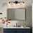 Kichler Marant 4-Light Vanity Light | Modern Black Steel & Clear Water Glass | Bathroom & Powder Room Vanity | 33in Wide, 4 Bulbs | Model 55217BKWTR