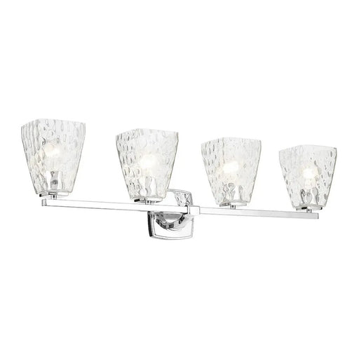 Kichler Marant 4 Light Wall Mt Bath 4 Arm, Chrome/Clear Water - 55217CHWTR