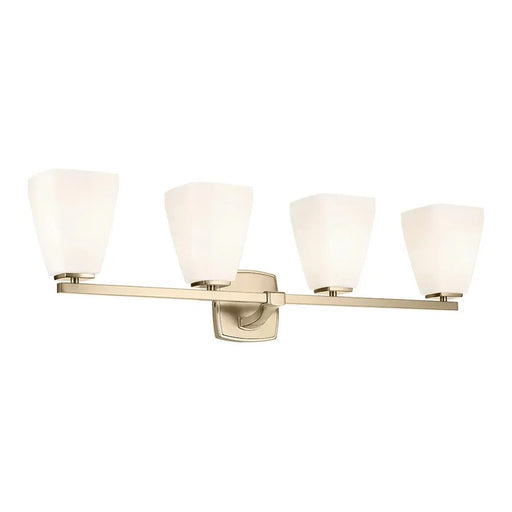 Kichler Marant 4 Light Wall Mt Bath 4 Arm, Bronze/Cased Opal - 55217CPZ