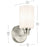 Kichler Gioe 1 Light Wall Sconce, Brushed Nickel/White