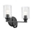 Kichler Gioe 2 Light Wall Mt Bath 2 Arm, Black/White