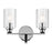 Kichler Gioe 2 Light Wall Mt Bath 2 Arm, Chrome/Clear Fluted