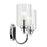 Kichler Gioe 2 Light Wall Mt Bath 2 Arm, Chrome/Clear Fluted