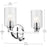 Kichler Gioe 2 Light Wall Mt Bath 2 Arm, Chrome/Clear Fluted