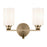 Kichler Gioe 2 Light Wall Mt Bath 2 Arm, Champagne Bronze/White