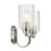 Kichler Gioe 2 Light Wall Mt Bath 2 Arm, Nickel/Clear Fluted