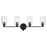 Kichler Gioe 4 Light Wall Mt Bath 4 Arm, Black/Clear Fluted