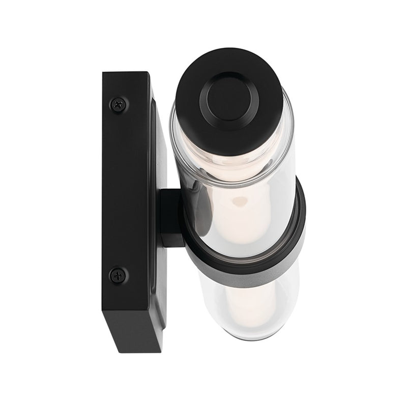 Kichler Laurene 2 Light Wall Sconce, Black/Clear