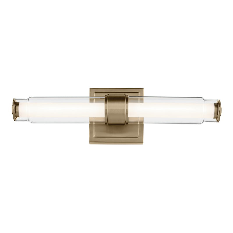 Kichler Laurene 2 Light Wall Sconce, Champagne Bronze/Clear