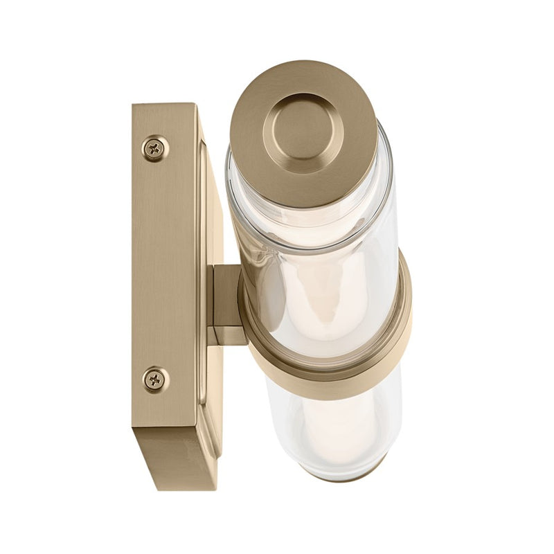Kichler Laurene 2 Light Wall Sconce, Champagne Bronze/Clear