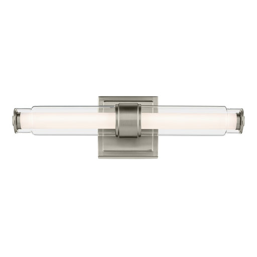 Kichler Laurene 2 Light Wall Sconce, Brushed Nickel/Clear