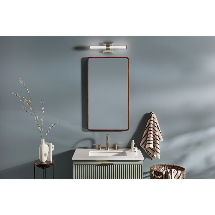 Kichler Laurene 2 Light Wall Sconce, Brushed Nickel/Clear