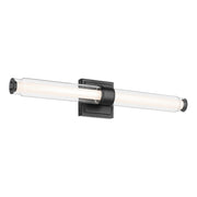 Kichler Laurene 2 Light Linear Bath Medium, Black/Clear - 55238BKLED
