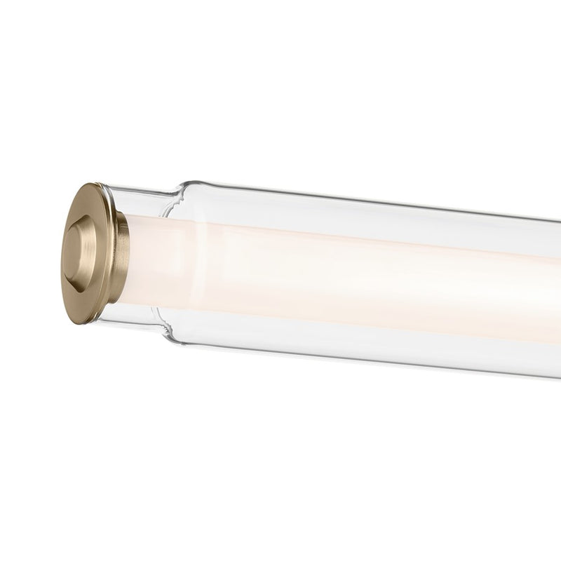 Kichler Laurene 2 Light Linear Bath Medium, Champagne Bronze/Clear