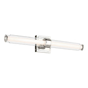 Kichler Laurene 2 Light Linear Bath Medium, Polished Nickel/Clear - 55238PNLED