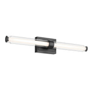 Kichler Laurene 2 Light Linear Bath Large, Black/Clear - 55239BKLED