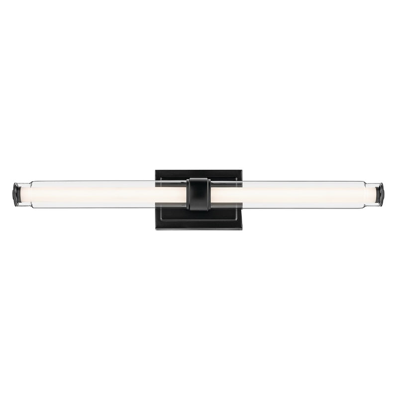 Kichler Laurene 2 Light Linear Bath Large, Black/Clear