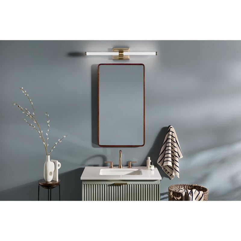 Kichler Laurene 2 Light Linear Bath Large, Champagne Bronze/Clear