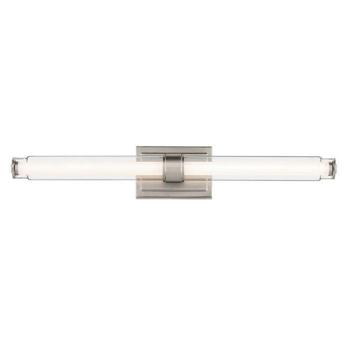 Kichler Laurene 2 Light Linear Bath Large, Brushed Nickel/Clear
