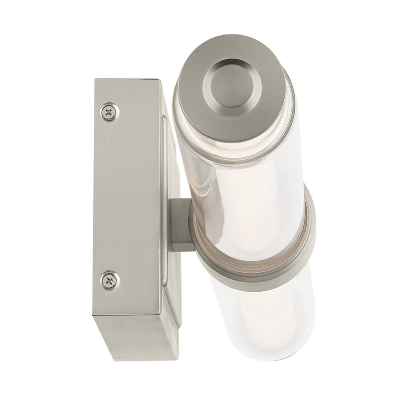 Kichler Laurene 2 Light Linear Bath Large, Brushed Nickel/Clear