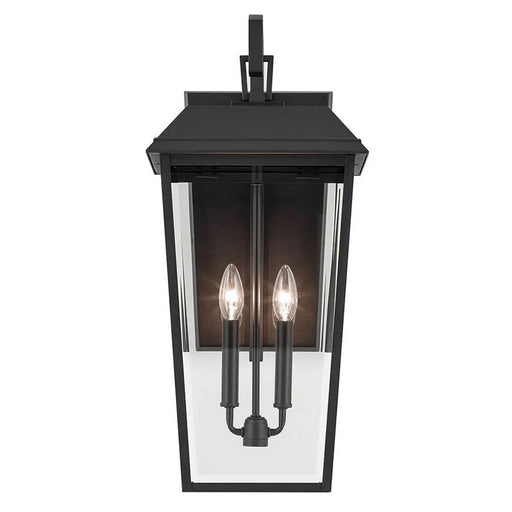 Kichler Mathus 2 Light Outdoor Wall Light, Textured Black/Beveled - 59120BKT