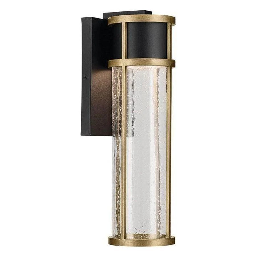Kichler Camillo 1 Light Outdoor Wall Light, Medium, Black/Seed - 59140BKT