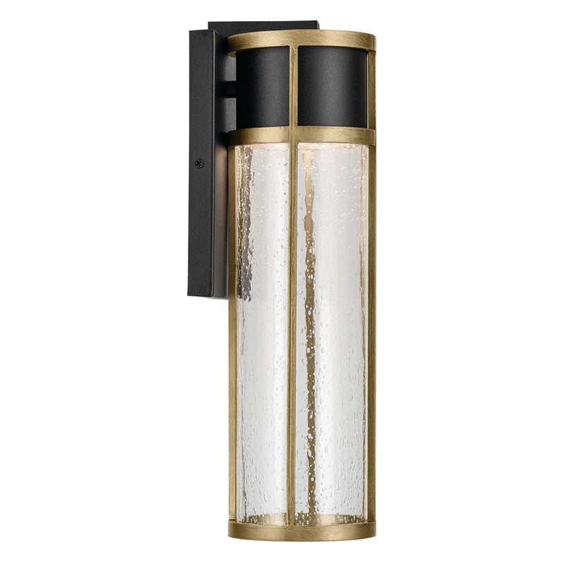 Kichler Camillo 1 Light Outdoor Wall Light, Medium, Black/Seed