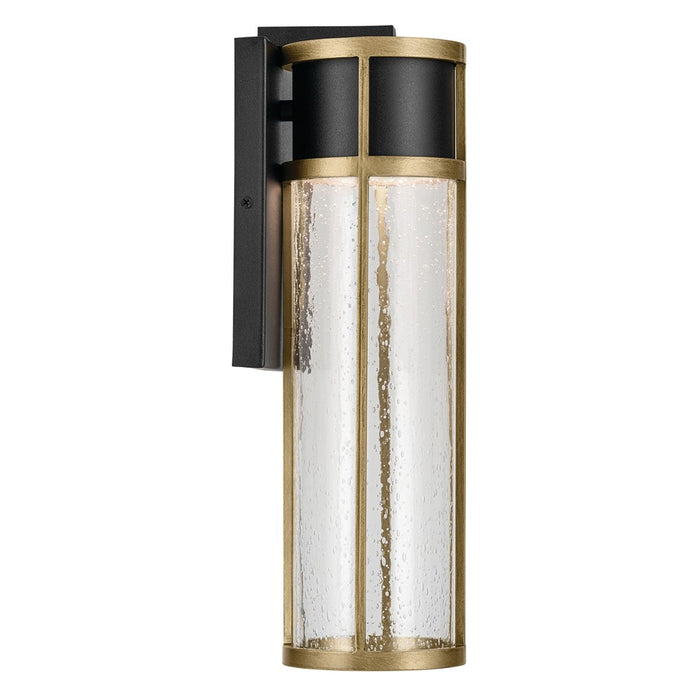 Kichler Camillo 1 Light Outdoor Wall Light, Medium, Black/Seed