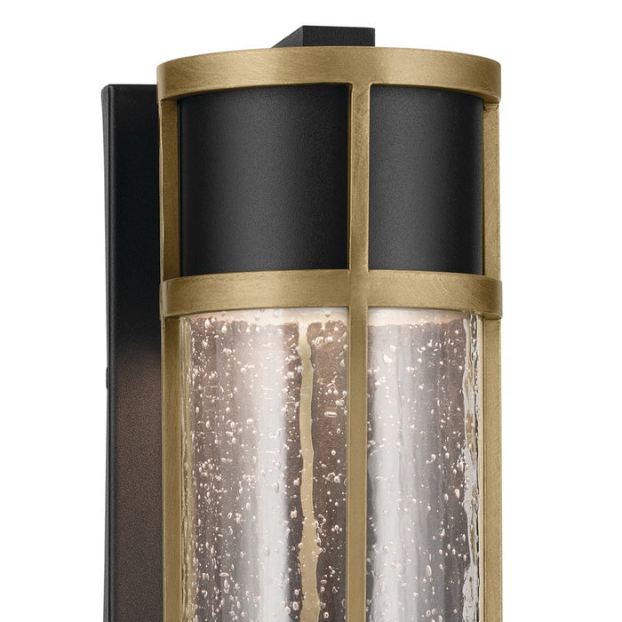 Kichler Camillo 1 Light Outdoor Wall Light, Medium, Black/Seed