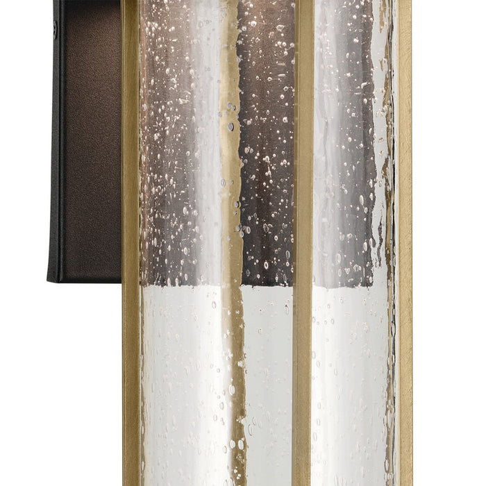 Kichler Camillo 1 Light Outdoor Wall Light, Medium, Black/Seed